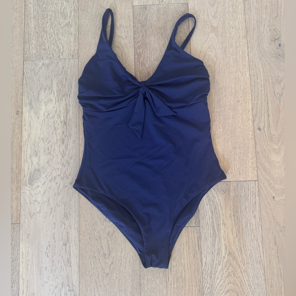 Melissa Odabash Lisbon Knotted One-Piece Swimsiut Blue Size 10